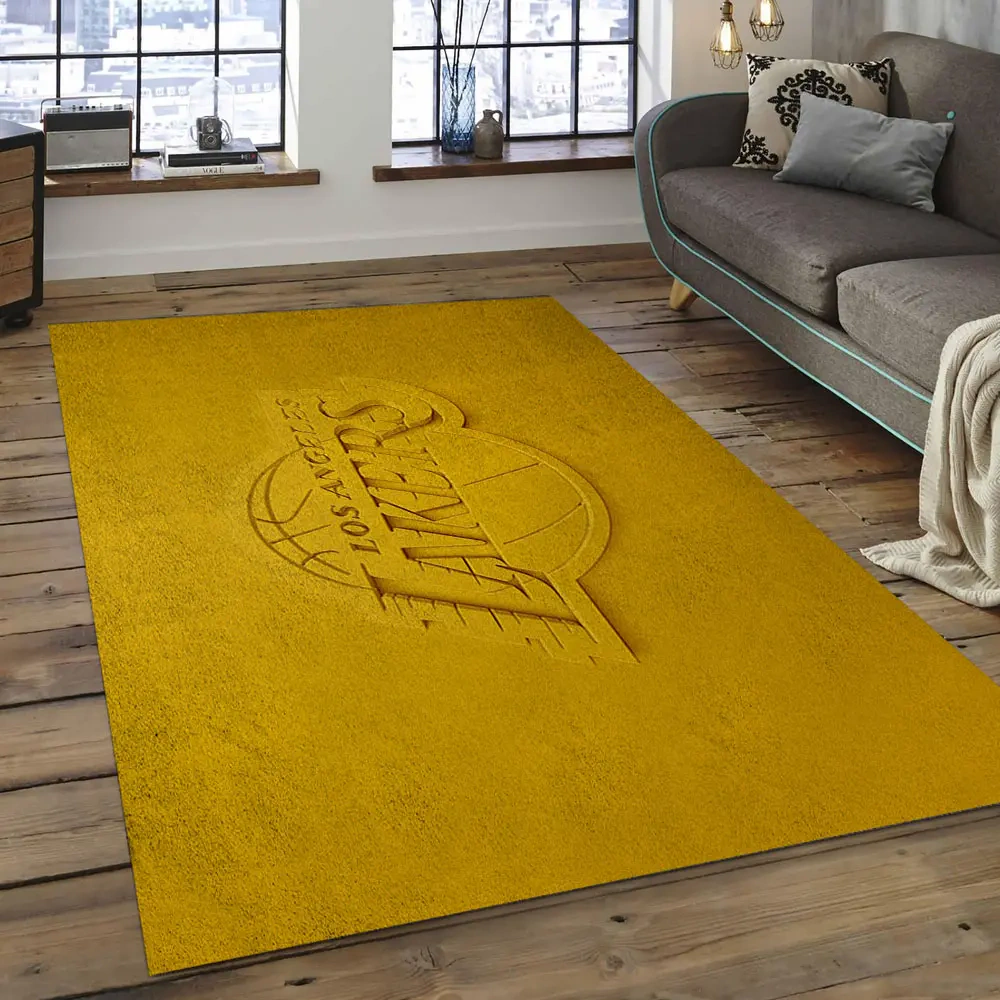 Los Angeles Lakers Area Rug, NBA Floor Decor, Non-Slip for Basketball Fans 289929