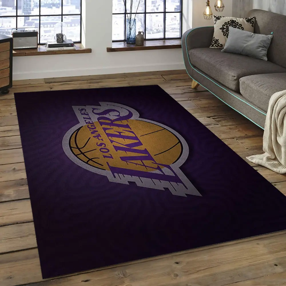 Los Angeles Lakers Area Rug, NBA Floor Decor, Non-Slip for Basketball Fans 289915