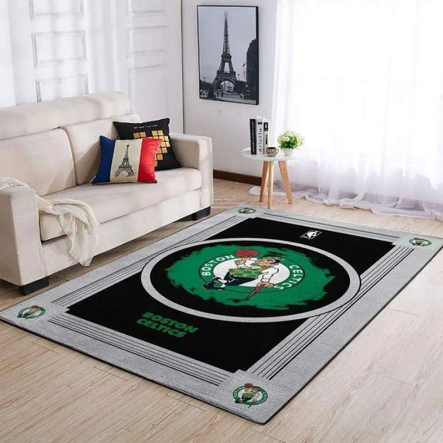 Boston Celtics Area Rug, NBA Floor Decor, Non-Slip for Basketball Fans 2891295