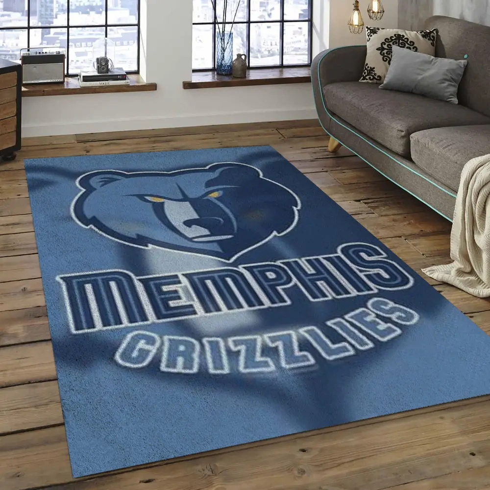 Memphis Grizzlies Area Rug, NBA Floor Decor, Non-Slip for Basketball Fans 2891025