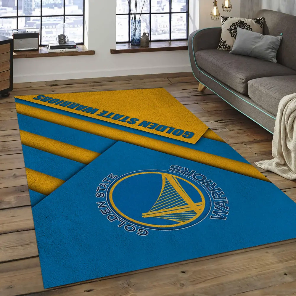 Golden State Warriors Area Rug, NBA Floor Decor, Non-Slip for Basketball Fans 289880