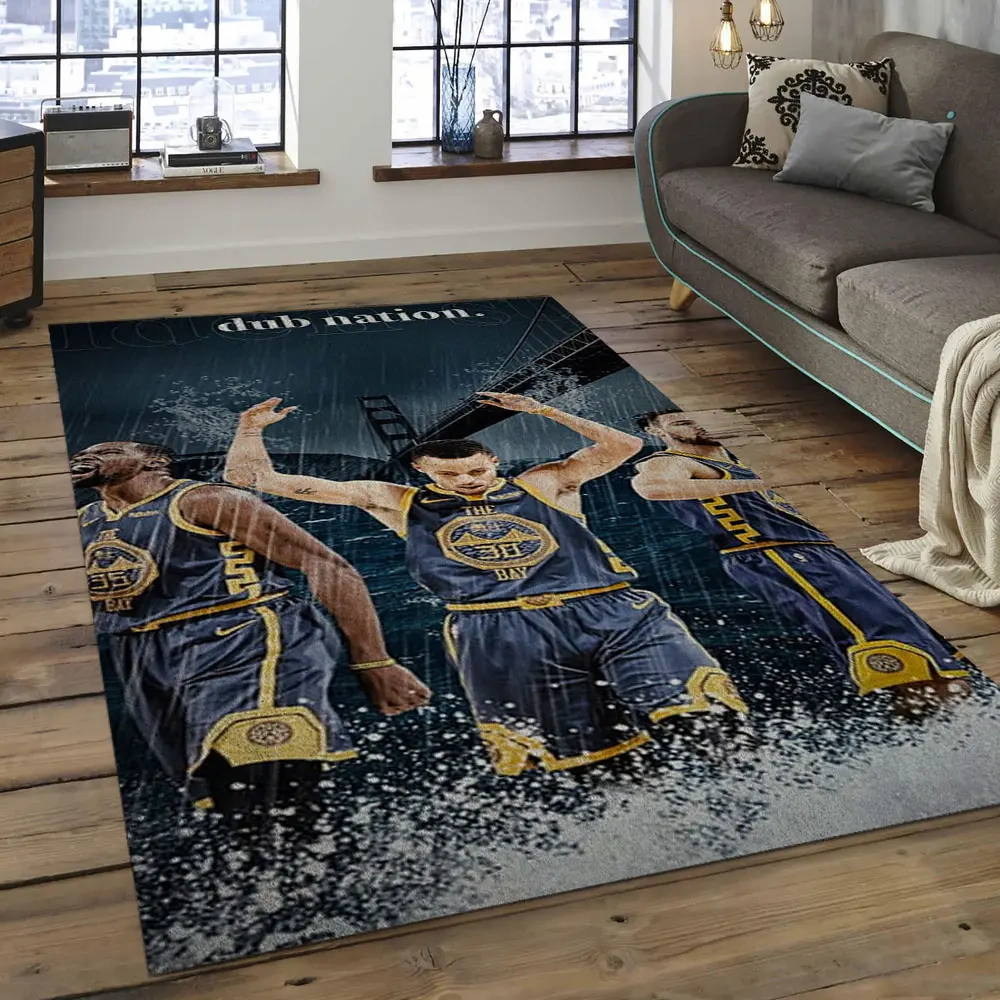 Golden State Warriors Area Rug, NBA Floor Decor, Non-Slip for Basketball Fans 289850