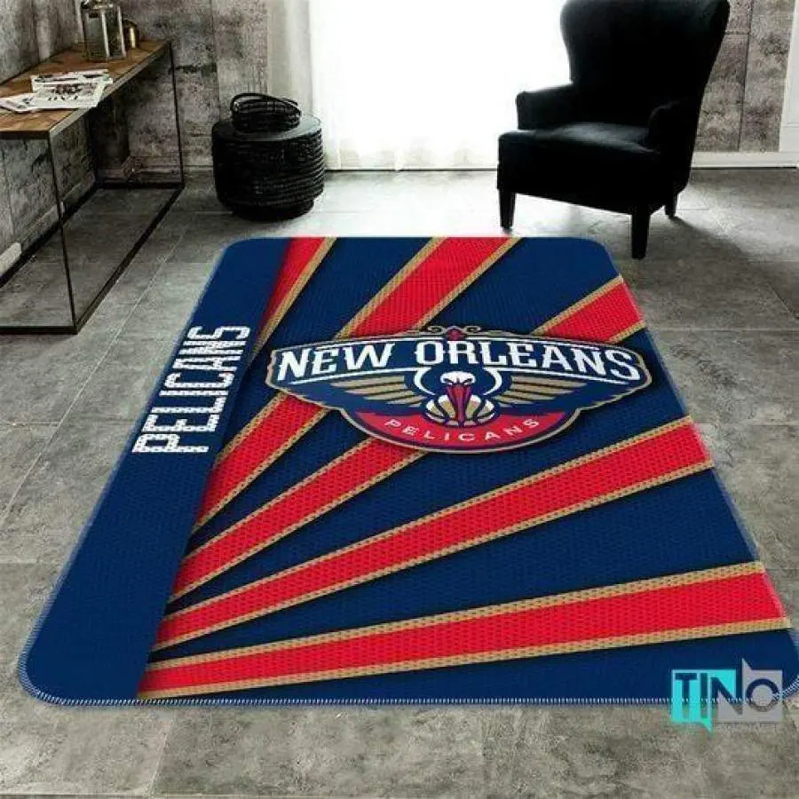 New Orleans Pelicans Area Rug, NBA Floor Decor, Non-Slip for Basketball Fans 2891316