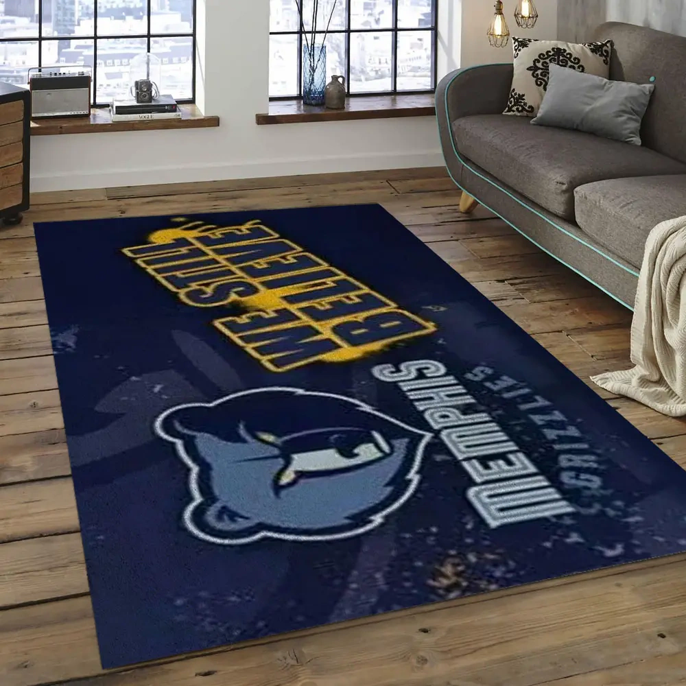 Memphis Grizzlies Area Rug, NBA Floor Decor, Non-Slip for Basketball Fans 2891027