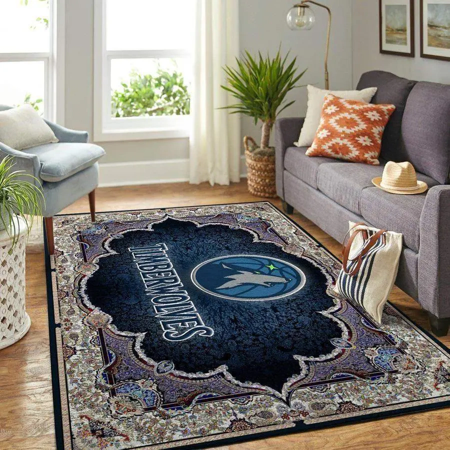 Minnesota Timberwolves Area Rug, NBA Floor Decor, Non-Slip for Basketball Fans 2891345