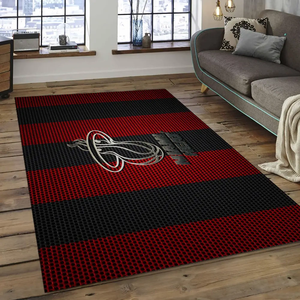 Miami Heat Area Rug, NBA Floor Decor, Non-Slip for Basketball Fans 289837