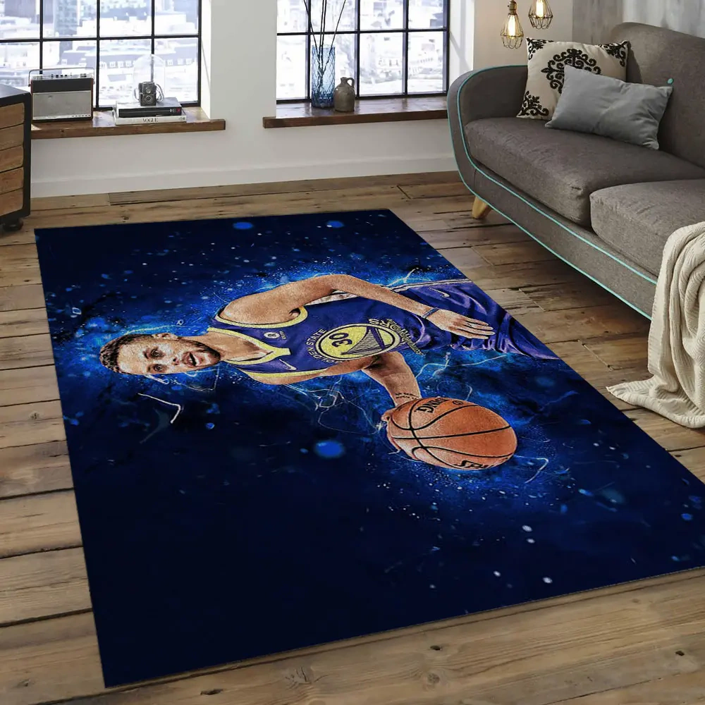 Golden State Warriors Area Rug, NBA Floor Decor, Non-Slip for Basketball Fans 289861