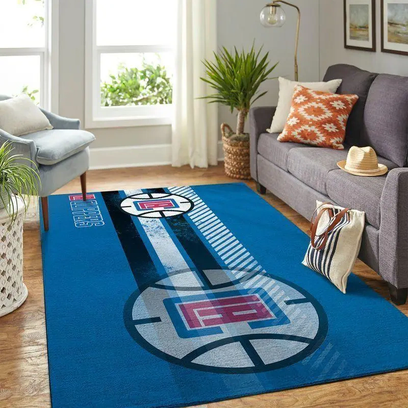 Los Angeles Clippers Area Rug, NBA Floor Decor, Non-Slip for Basketball Fans 2891183