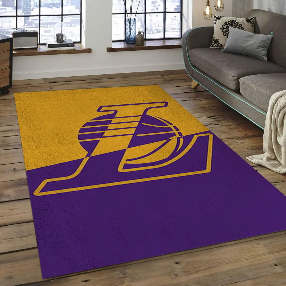 Los Angeles Lakers Area Rug, NBA Floor Decor, Non-Slip for Basketball Fans 289922