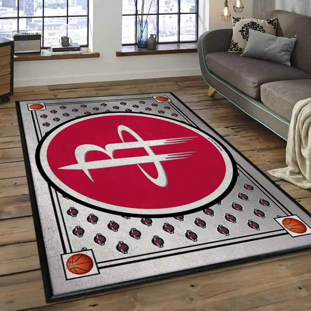 Houston Rockets Area Rug, NBA Floor Decor, Non-Slip for Basketball Fans 2891062