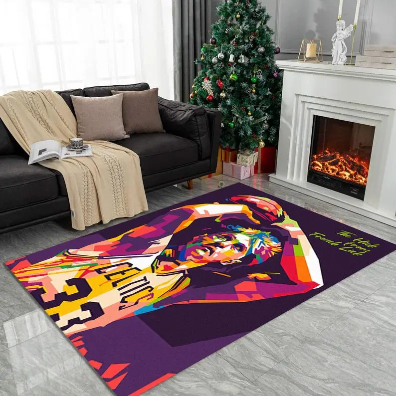 Boston Celtics Area Rug, NBA Floor Decor, Non-Slip for Basketball Fans 2891198