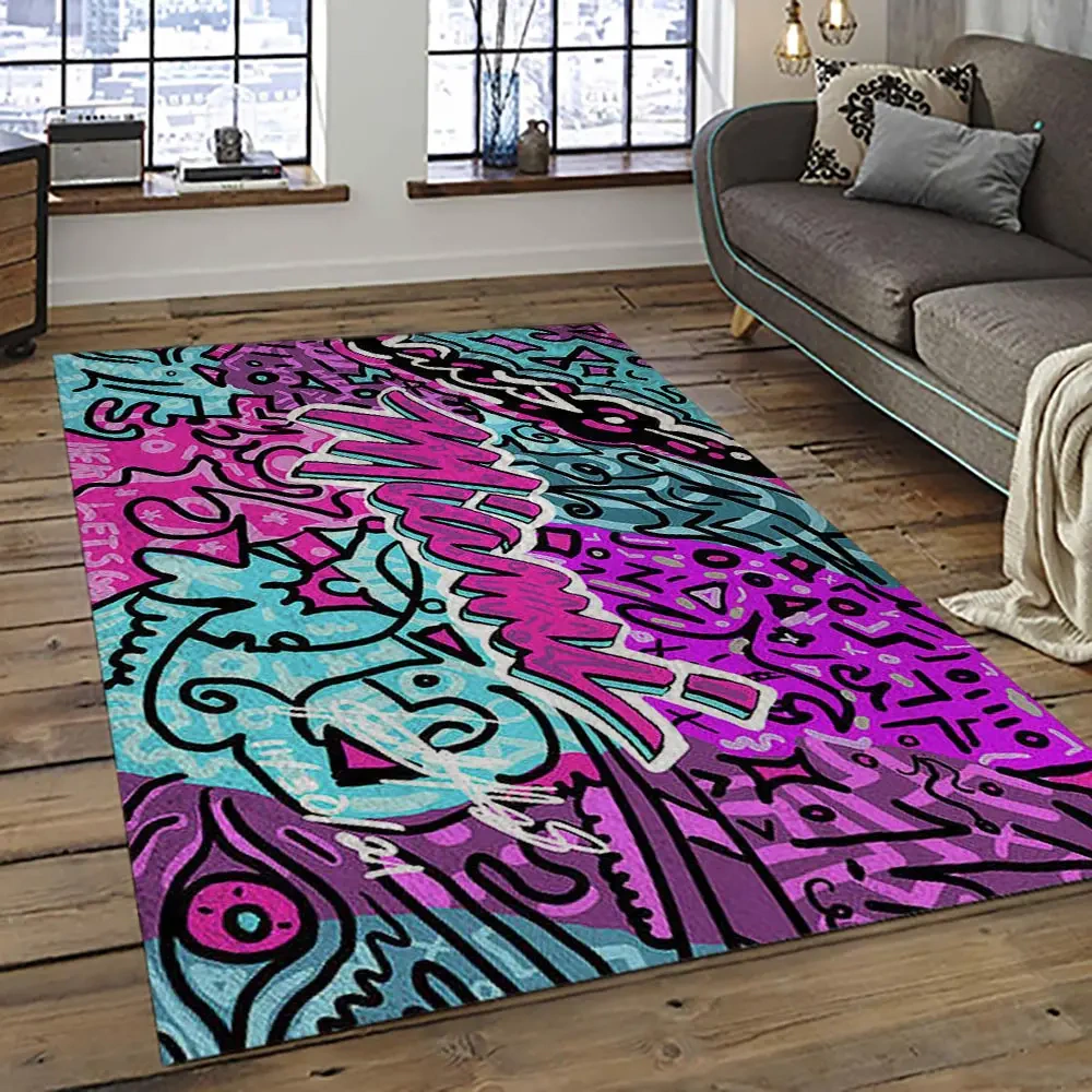 Miami Heat Area Rug, NBA Floor Decor, Non-Slip for Basketball Fans 289206