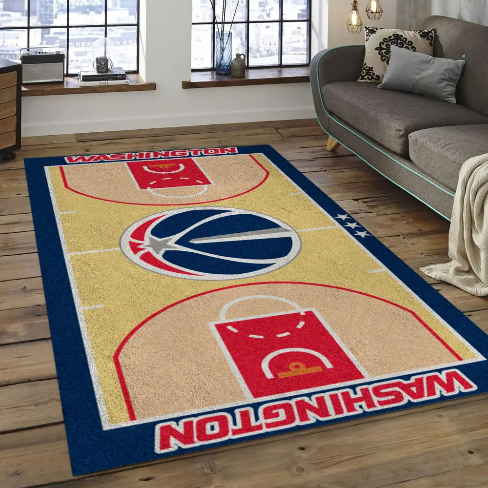 Detroit Pistons Area Rug, NBA Floor Decor, Non-Slip for Basketball Fans 289982