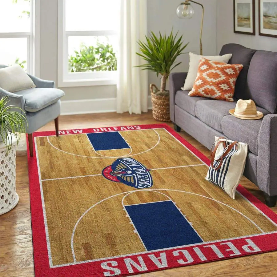 New Orleans Pelicans Area Rug, NBA Floor Decor, Non-Slip for Basketball Fans 2891296
