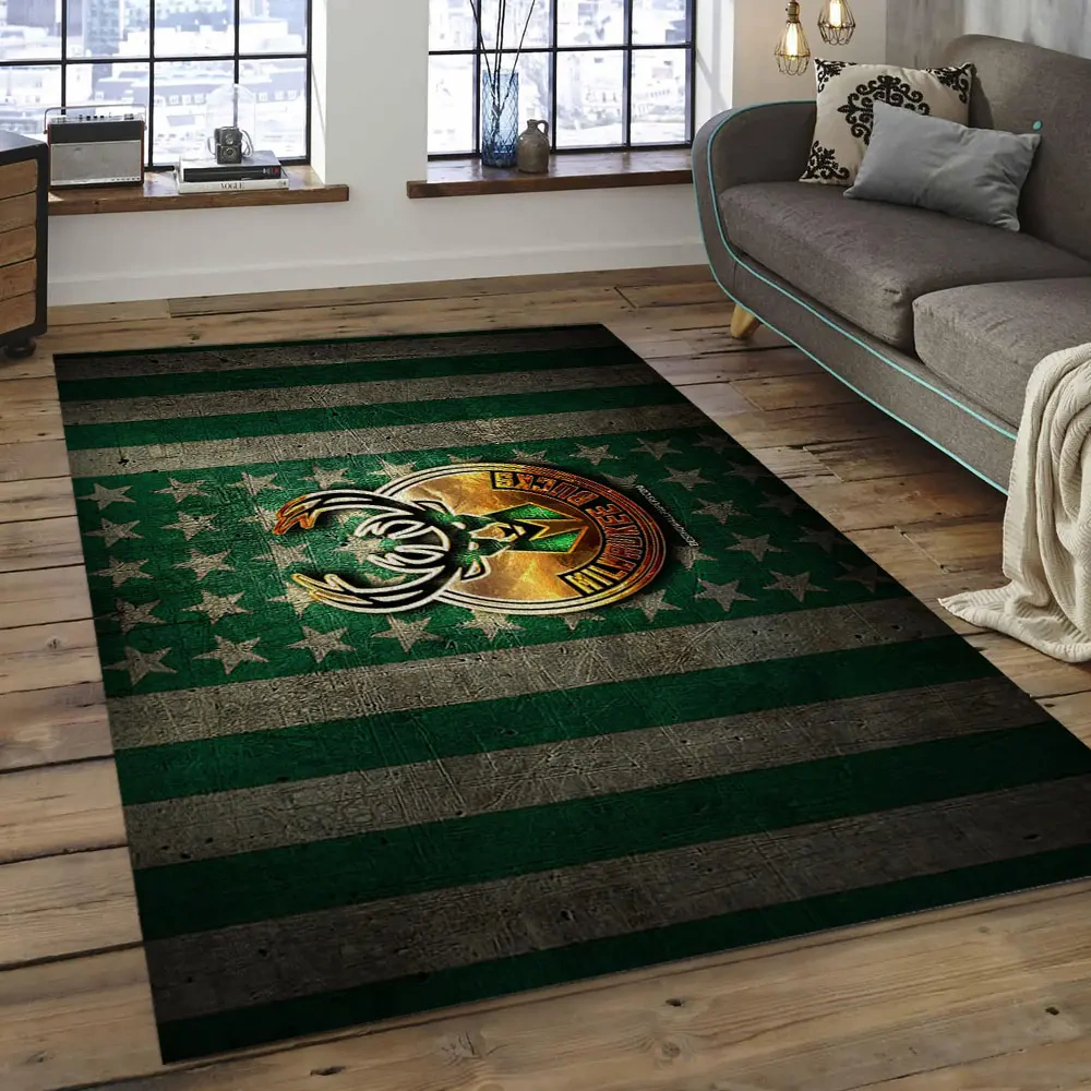 Milwaukee Bucks Area Rug, NBA Floor Decor, Non-Slip for Basketball Fans 2891021
