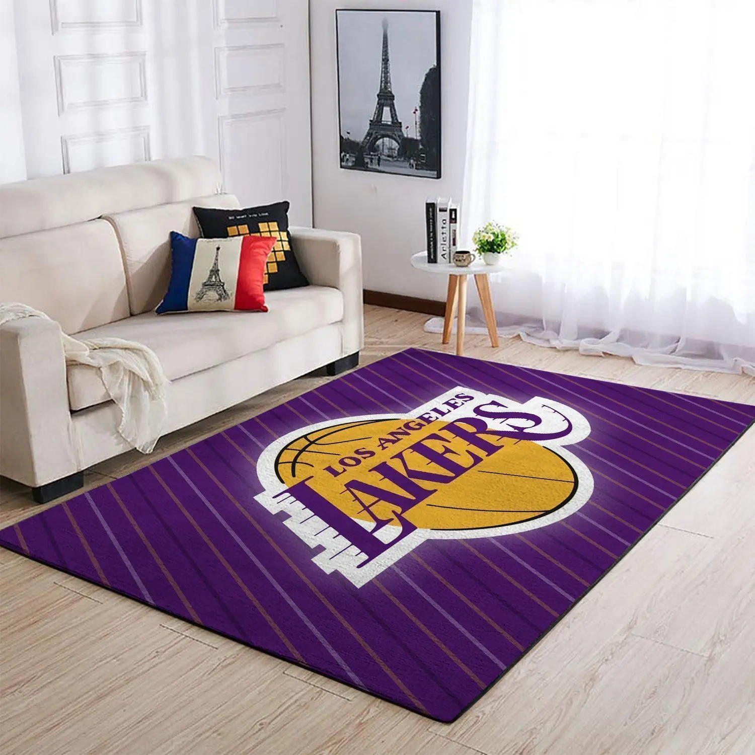 Los Angeles Lakers Area Rug, NBA Floor Decor, Non-Slip for Basketball Fans 2891230
