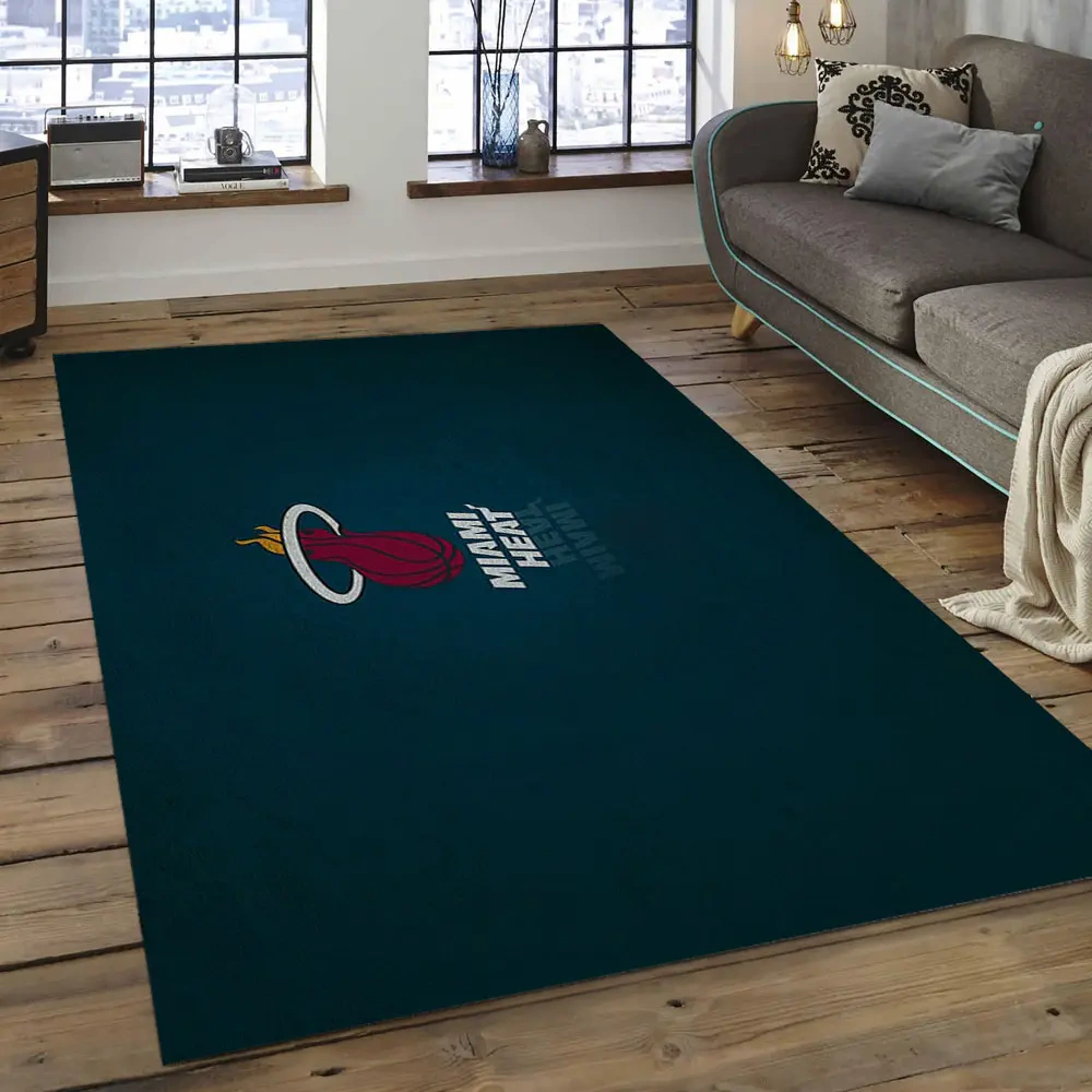 Miami Heat Area Rug, NBA Floor Decor, Non-Slip for Basketball Fans 289818