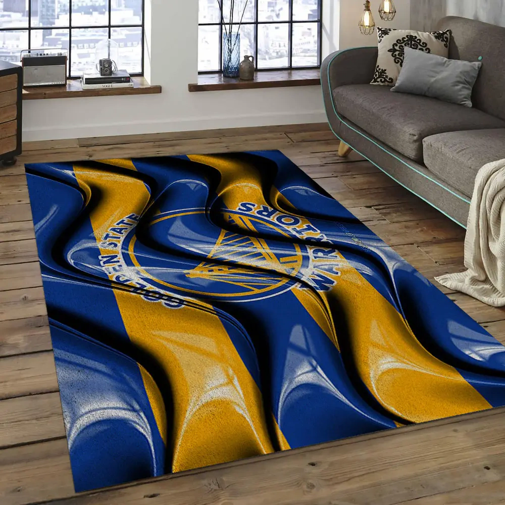Golden State Warriors Area Rug, NBA Floor Decor, Non-Slip for Basketball Fans 289865