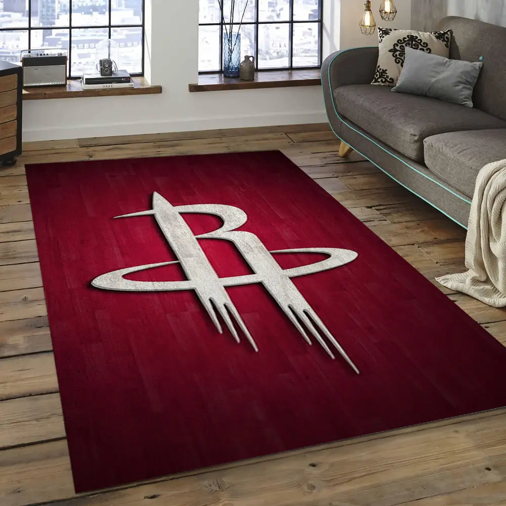 Houston Rockets Area Rug, NBA Floor Decor, Non-Slip for Basketball Fans 2891078