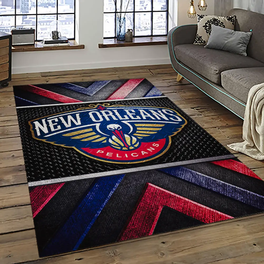 New Orleans Pelicans Area Rug, NBA Floor Decor, Non-Slip for Basketball Fans 289468