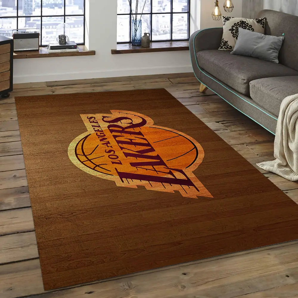 Los Angeles Lakers Area Rug, NBA Floor Decor, Non-Slip for Basketball Fans 289924