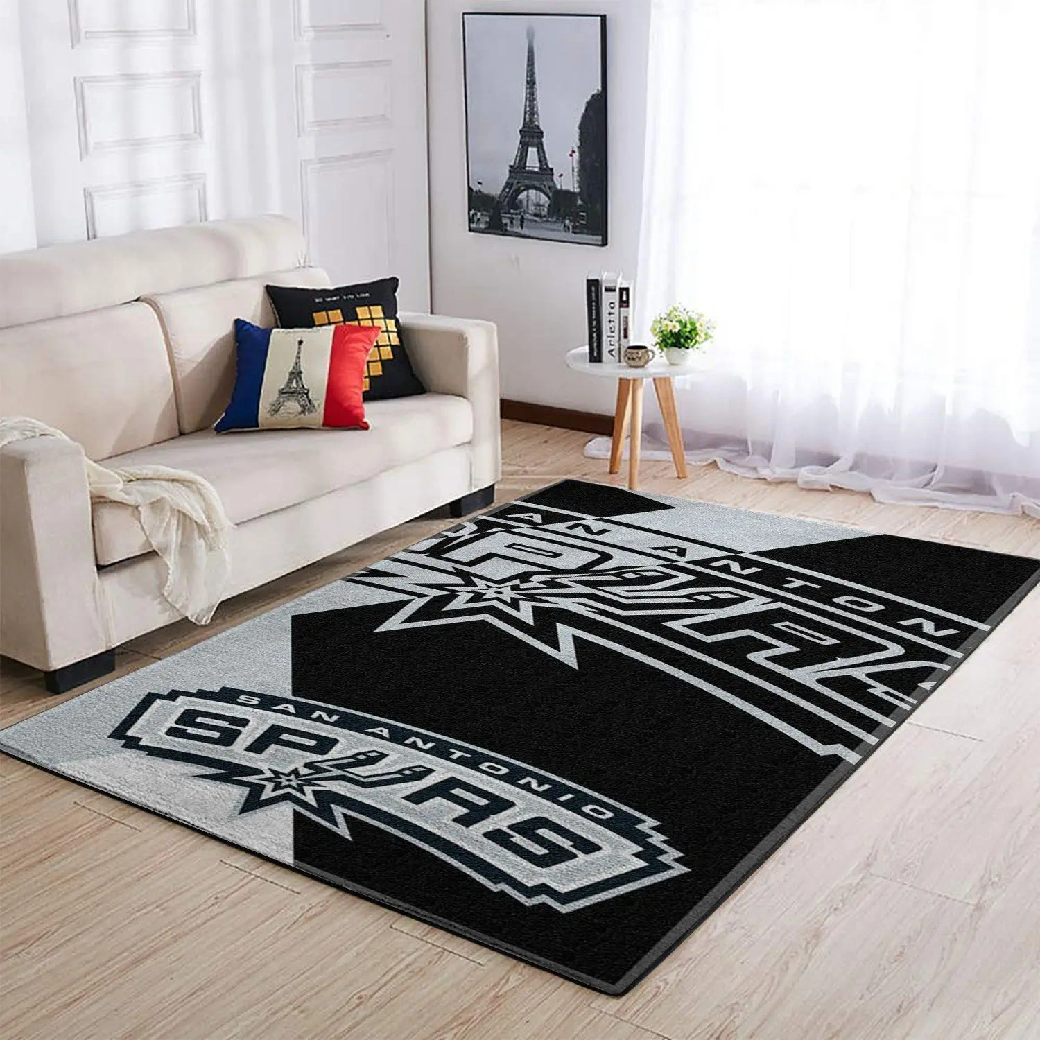 San Antonio Spurs Area Rug, NBA Floor Decor, Non-Slip for Basketball Fans 2891125