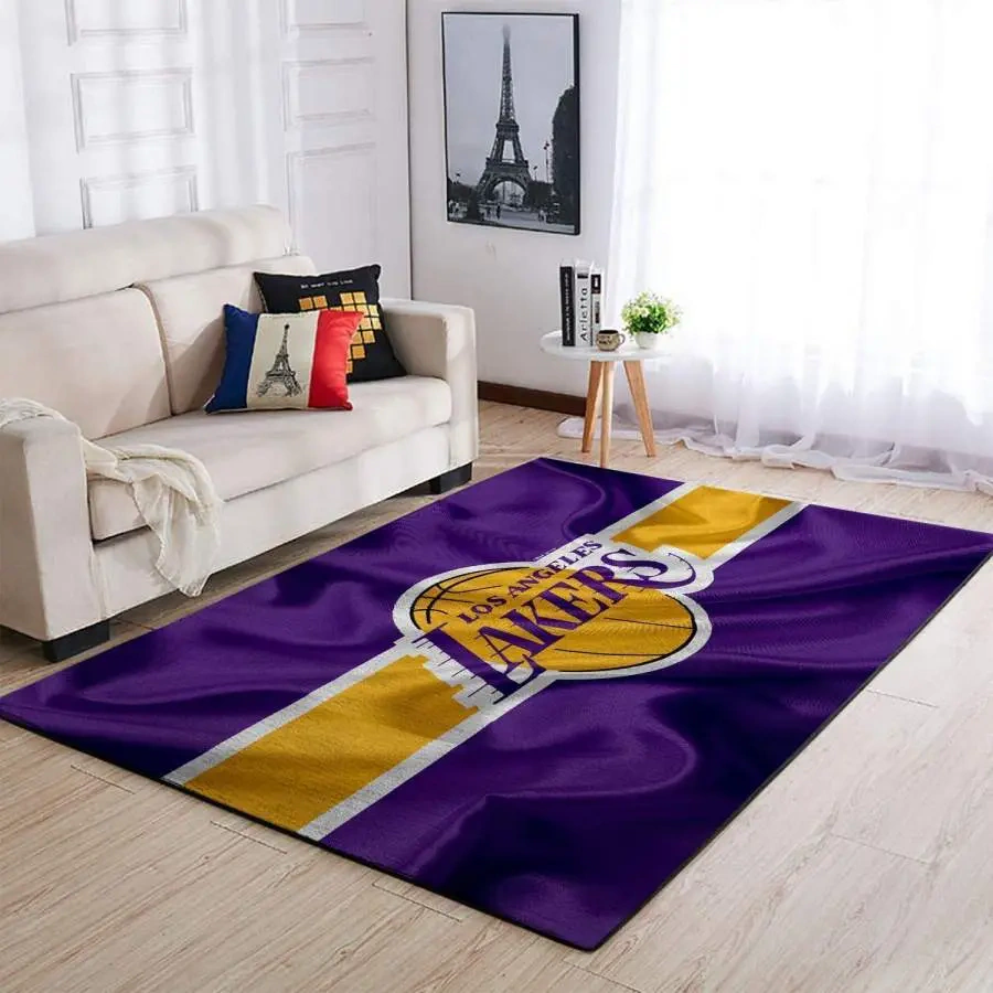 Los Angeles Lakers Area Rug, NBA Floor Decor, Non-Slip for Basketball Fans 2891278