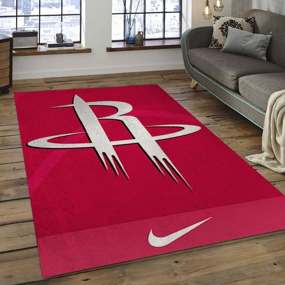 Houston Rockets Area Rug, NBA Floor Decor, Non-Slip for Basketball Fans 2891072