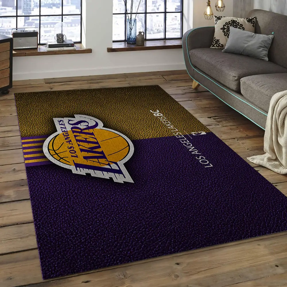 Los Angeles Lakers Area Rug, NBA Floor Decor, Non-Slip for Basketball Fans 289940