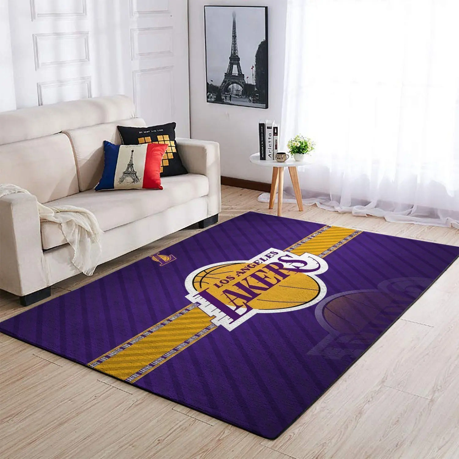 Los Angeles Lakers Area Rug, NBA Floor Decor, Non-Slip for Basketball Fans 2891241