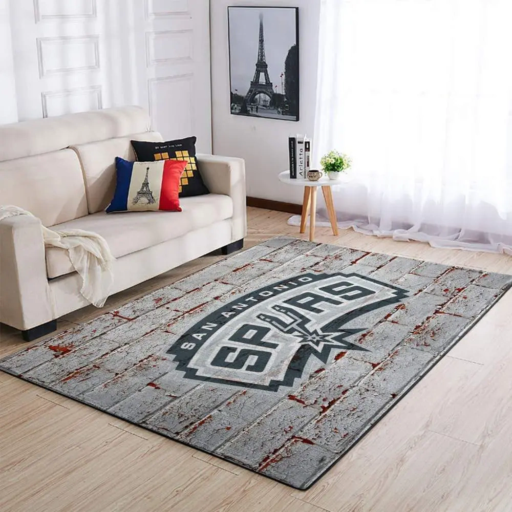 San Antonio Spurs Area Rug, NBA Floor Decor, Non-Slip for Basketball Fans 2891128