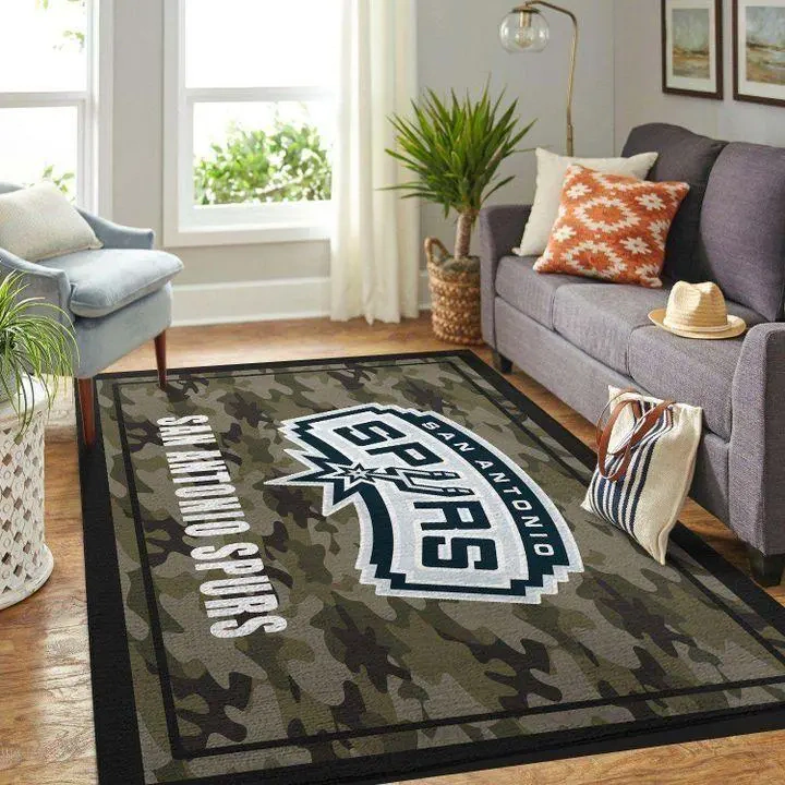 San Antonio Spurs Area Rug, NBA Floor Decor, Non-Slip for Basketball Fans 2891126