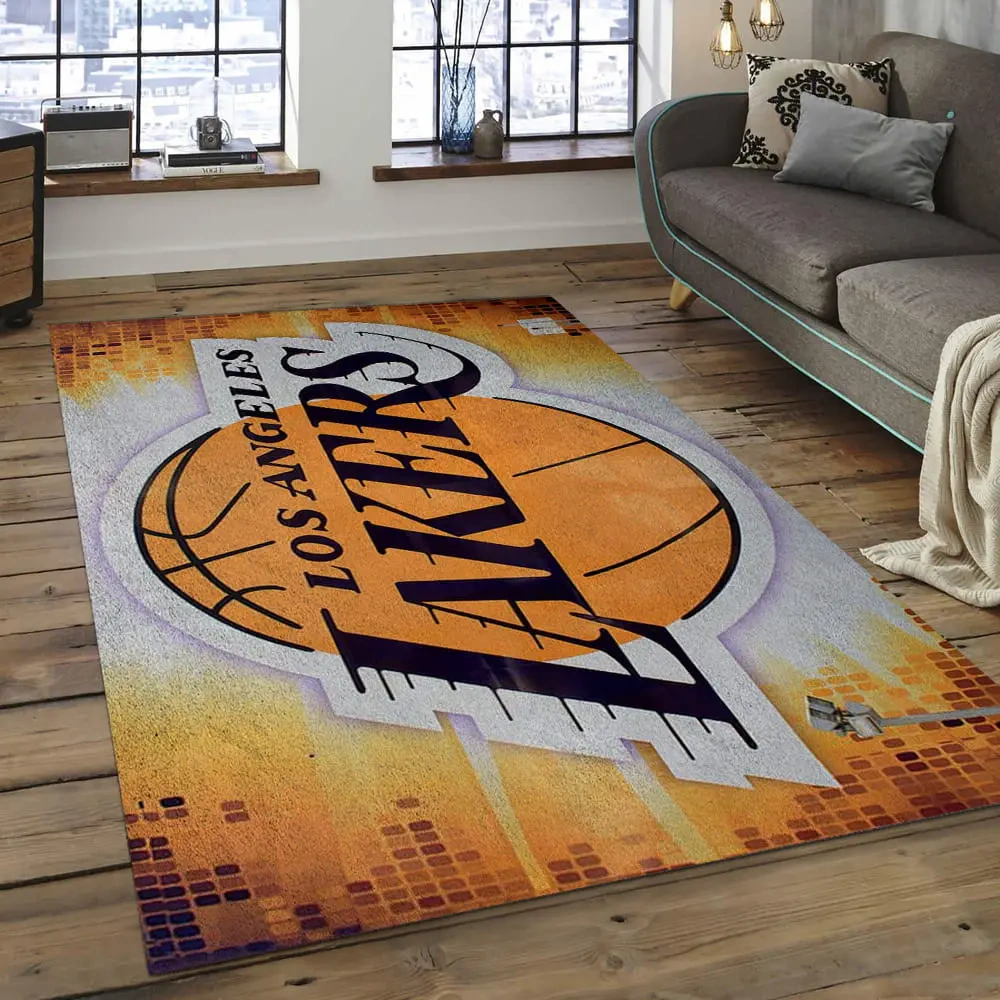 Los Angeles Lakers Area Rug, NBA Floor Decor, Non-Slip for Basketball Fans 289905