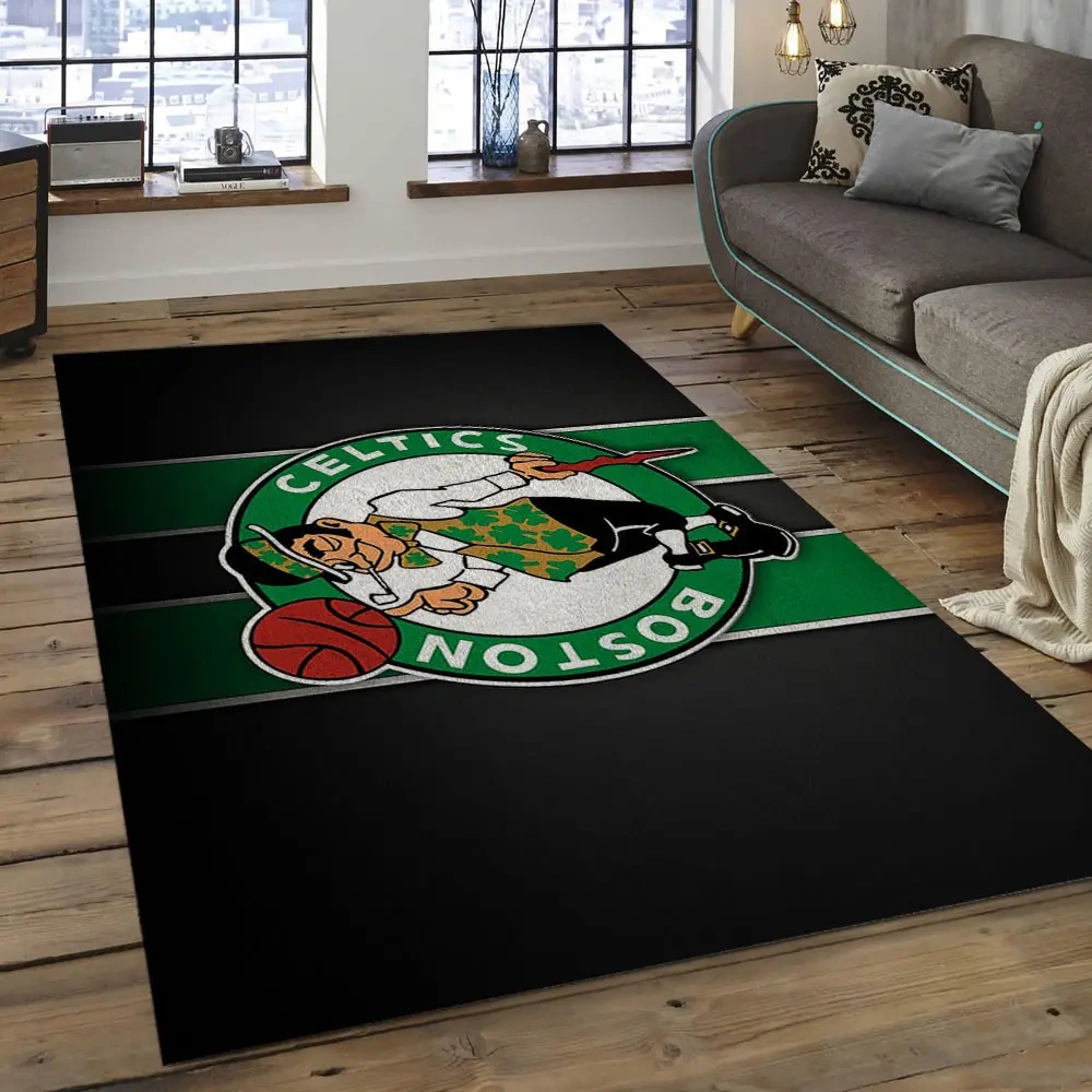 Boston Celtics Area Rug, NBA Floor Decor, Non-Slip for Basketball Fans 289797