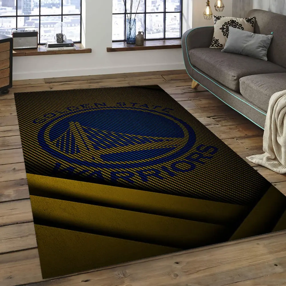 Golden State Warriors Area Rug, NBA Floor Decor, Non-Slip for Basketball Fans 289869