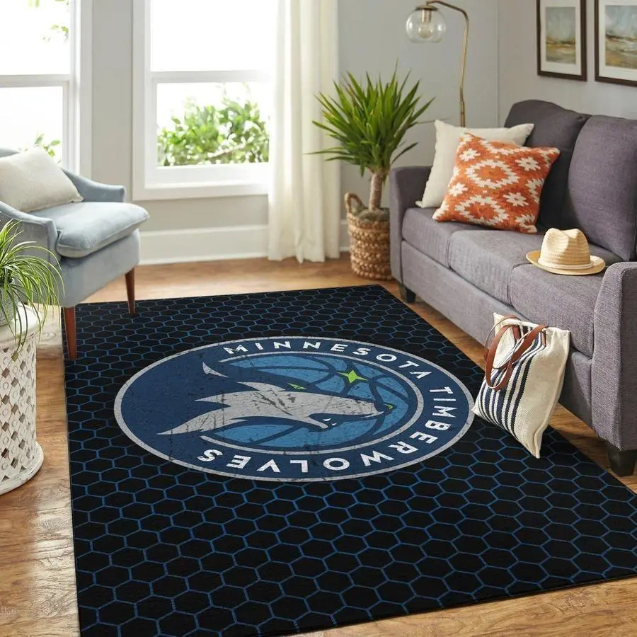 Minnesota Timberwolves Area Rug, NBA Floor Decor, Non-Slip for Basketball Fans 2891301