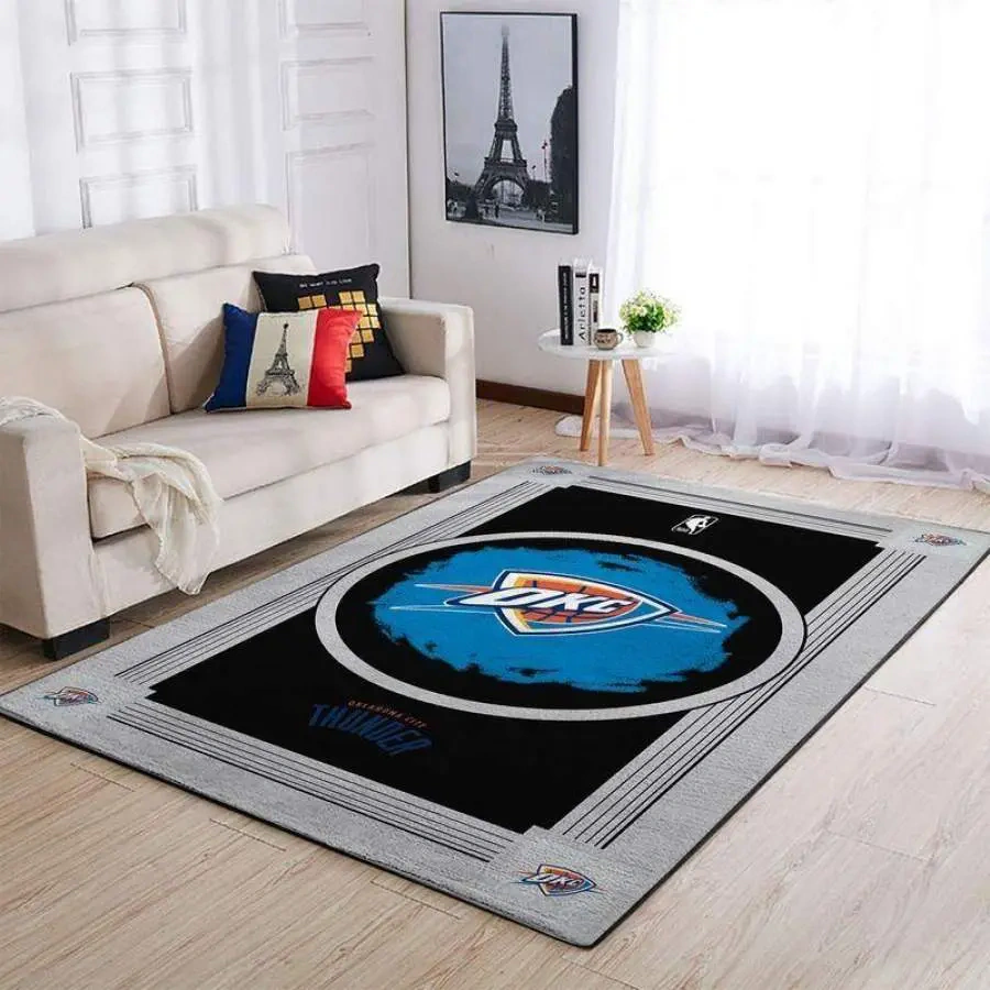 Oklahoma City Thunder Area Rug, NBA Floor Decor, Non-Slip for Basketball Fans 2891177