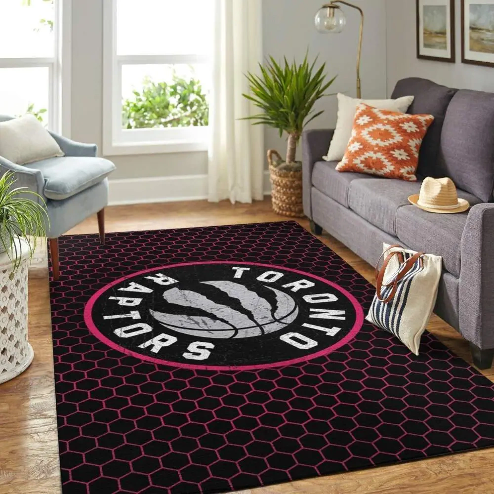 Toronto Raptors Area Rug, NBA Floor Decor, Non-Slip for Basketball Fans 2891348