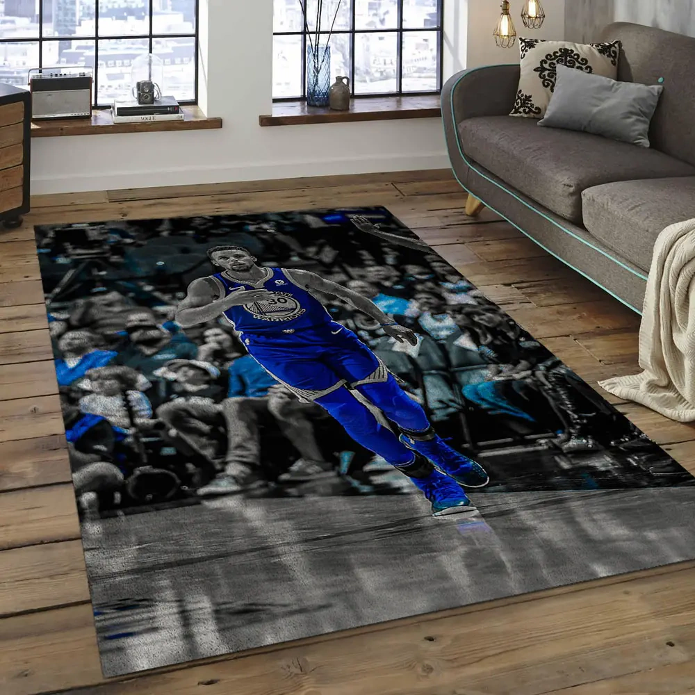 Golden State Warriors Area Rug, NBA Floor Decor, Non-Slip for Basketball Fans 289863