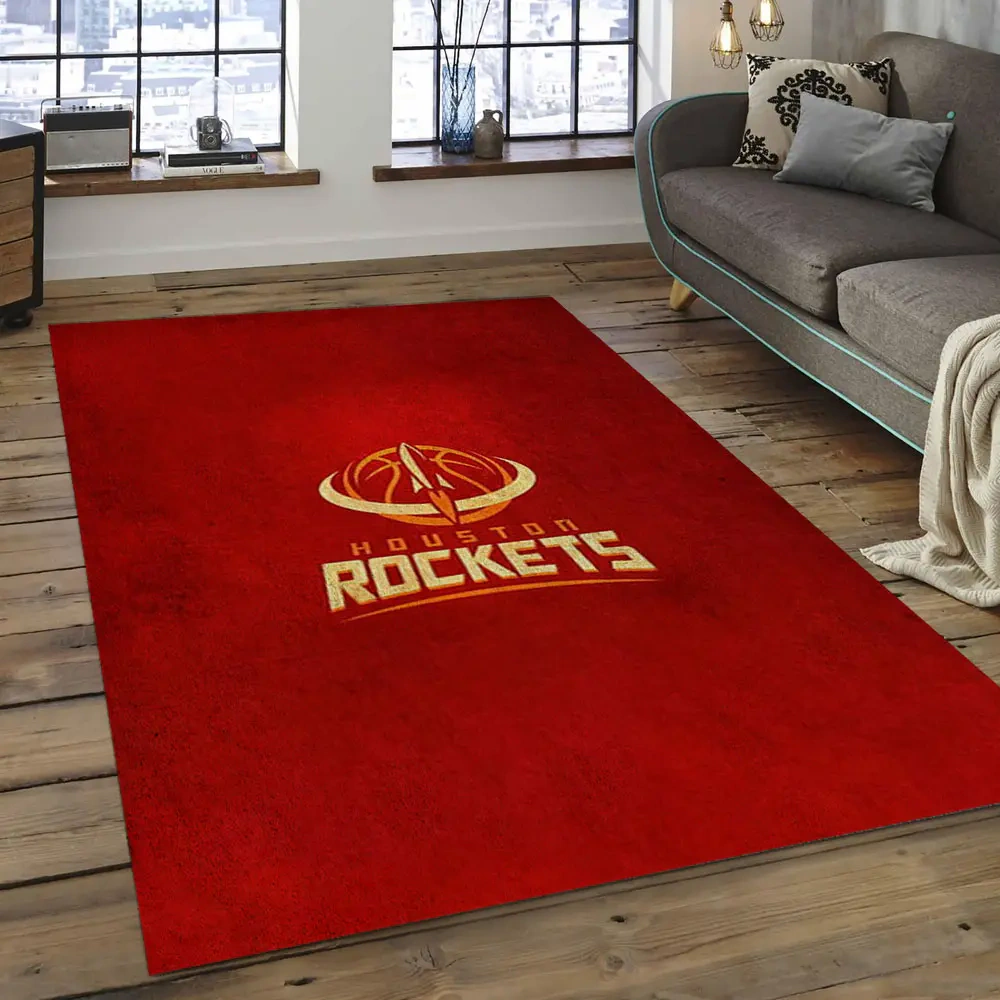 Houston Rockets Area Rug, NBA Floor Decor, Non-Slip for Basketball Fans 2891070
