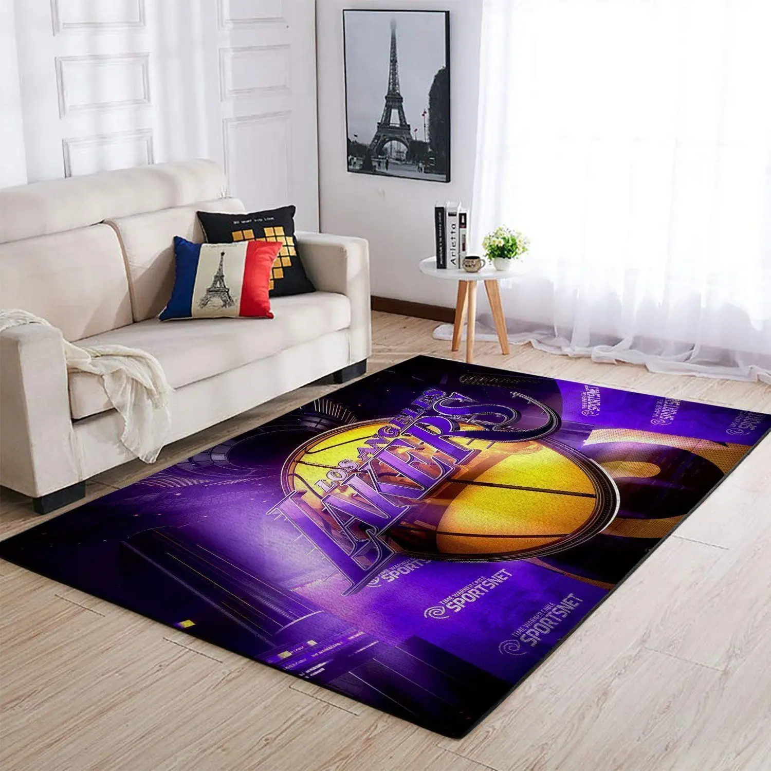 Los Angeles Lakers Area Rug, NBA Floor Decor, Non-Slip for Basketball Fans 2891239