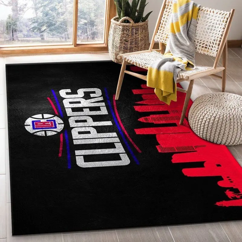 Los Angeles Clippers Area Rug, NBA Floor Decor, Non-Slip for Basketball Fans 2891205
