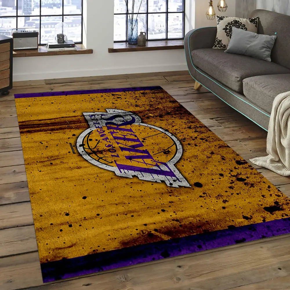 Los Angeles Lakers Area Rug, NBA Floor Decor, Non-Slip for Basketball Fans 289935
