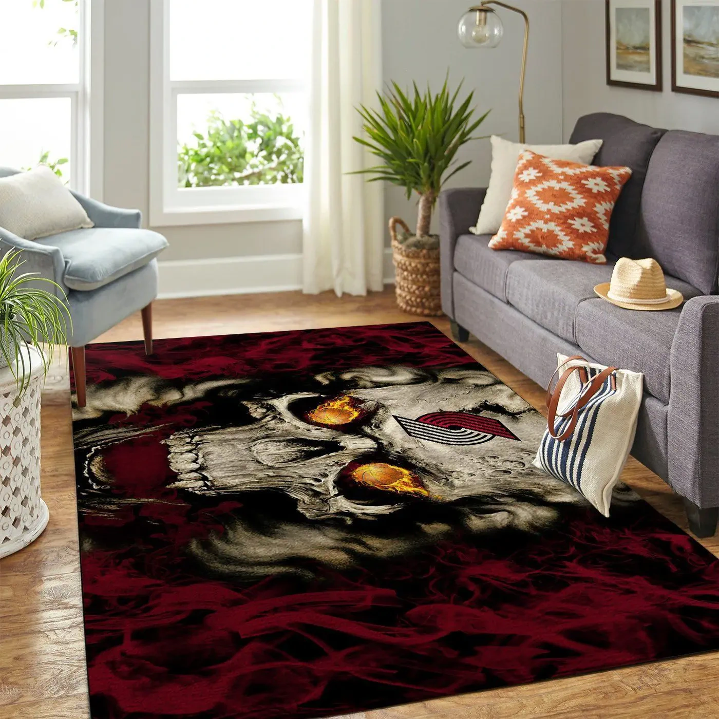 Portland Trail Blazers Area Rug, NBA Floor Decor, Non-Slip for Basketball Fans 2891113