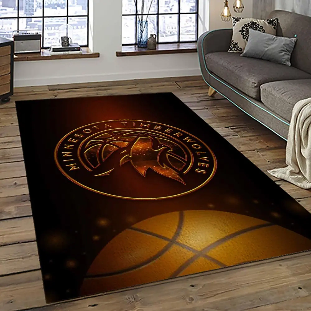 Minnesota Timberwolves Area Rug, NBA Floor Decor, Non-Slip for Basketball Fans 289213