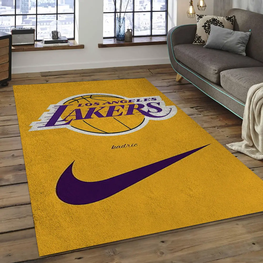Los Angeles Lakers Area Rug, NBA Floor Decor, Non-Slip for Basketball Fans 289953