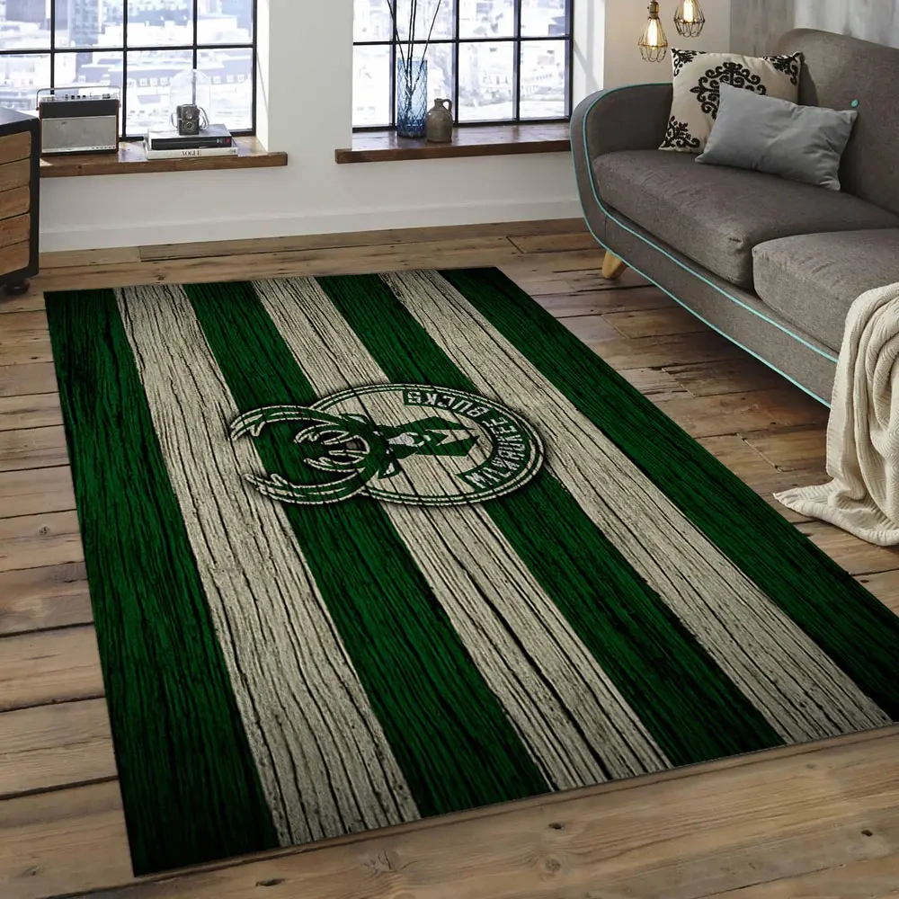 Milwaukee Bucks Area Rug, NBA Floor Decor, Non-Slip for Basketball Fans 2891020