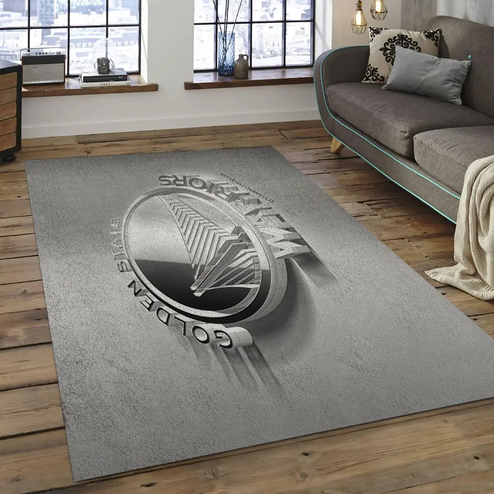 Golden State Warriors Area Rug, NBA Floor Decor, Non-Slip for Basketball Fans 289878