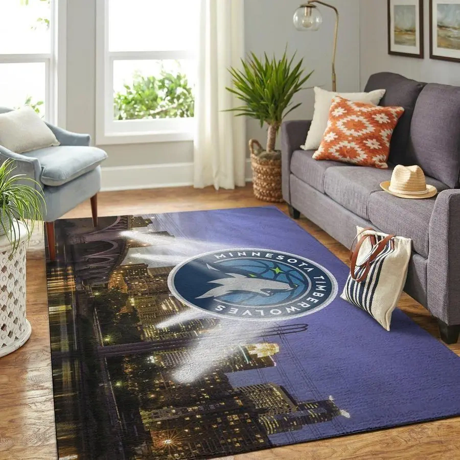 Minnesota Timberwolves Area Rug, NBA Floor Decor, Non-Slip for Basketball Fans 2891300