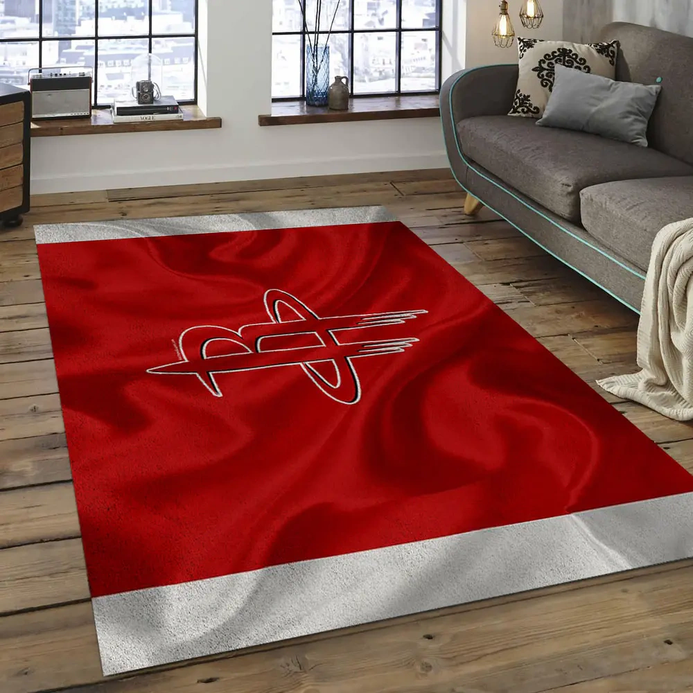 Houston Rockets Area Rug, NBA Floor Decor, Non-Slip for Basketball Fans 2891077
